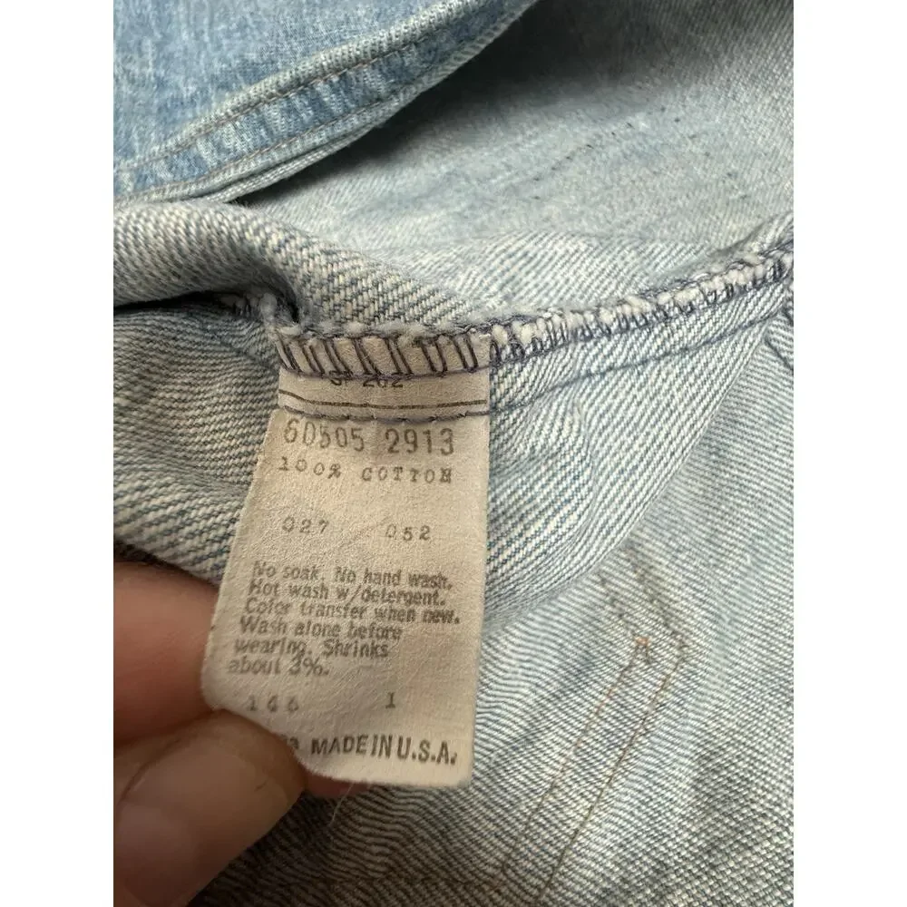 Vintage Levi's Orange Tab Medium Denim Jean Vest 70s 80’s Western Biker Patches